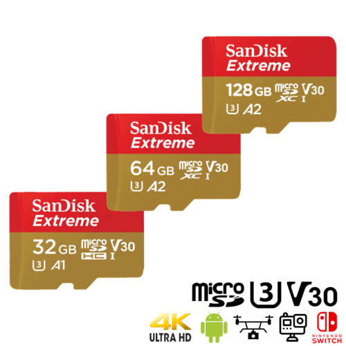 SanDisk Extreme A2 32G 64G 128G microSD 記憶卡 Gopro 安卓 適用