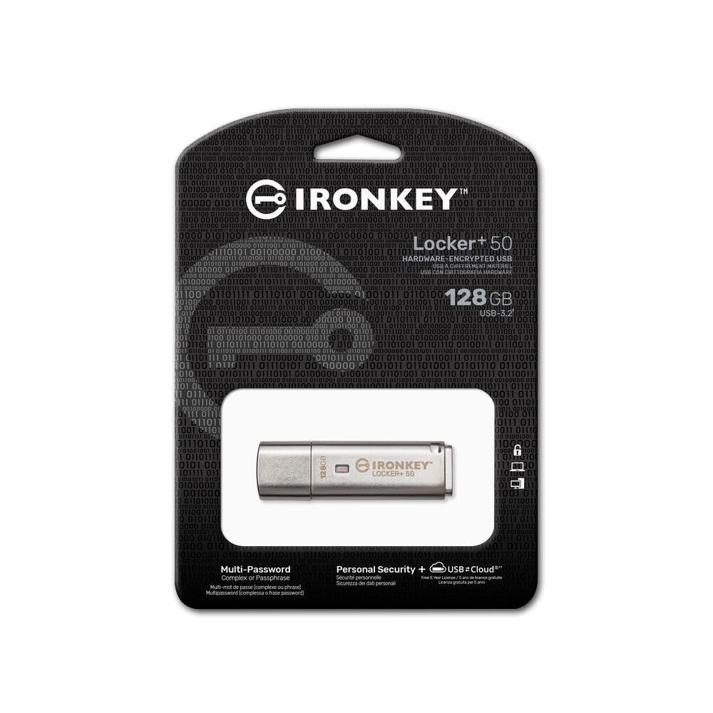 金士頓 IronKey Locker+ 50 16G 32G 64G 128G 256G USB 加密 隨身碟 公司貨-細節圖2