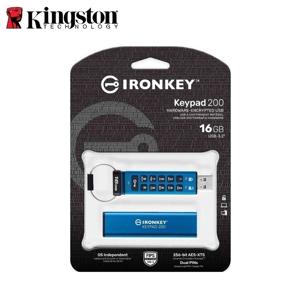 金士頓 IronKey Keypad 200 16G 32G 64G 硬體型加密USB 隨身碟-細節圖4