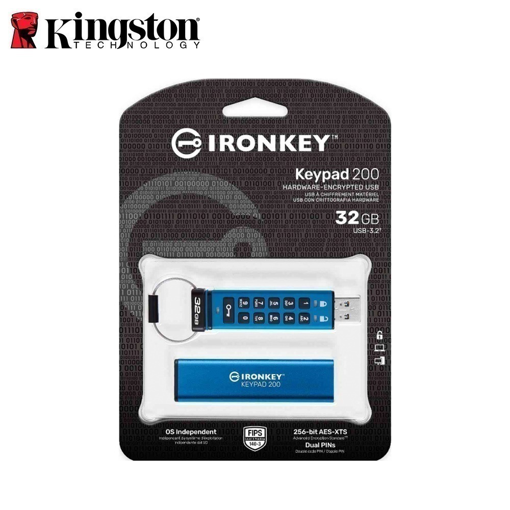 金士頓 IronKey Keypad 200 16G 32G 64G 硬體型加密USB 隨身碟-細節圖5