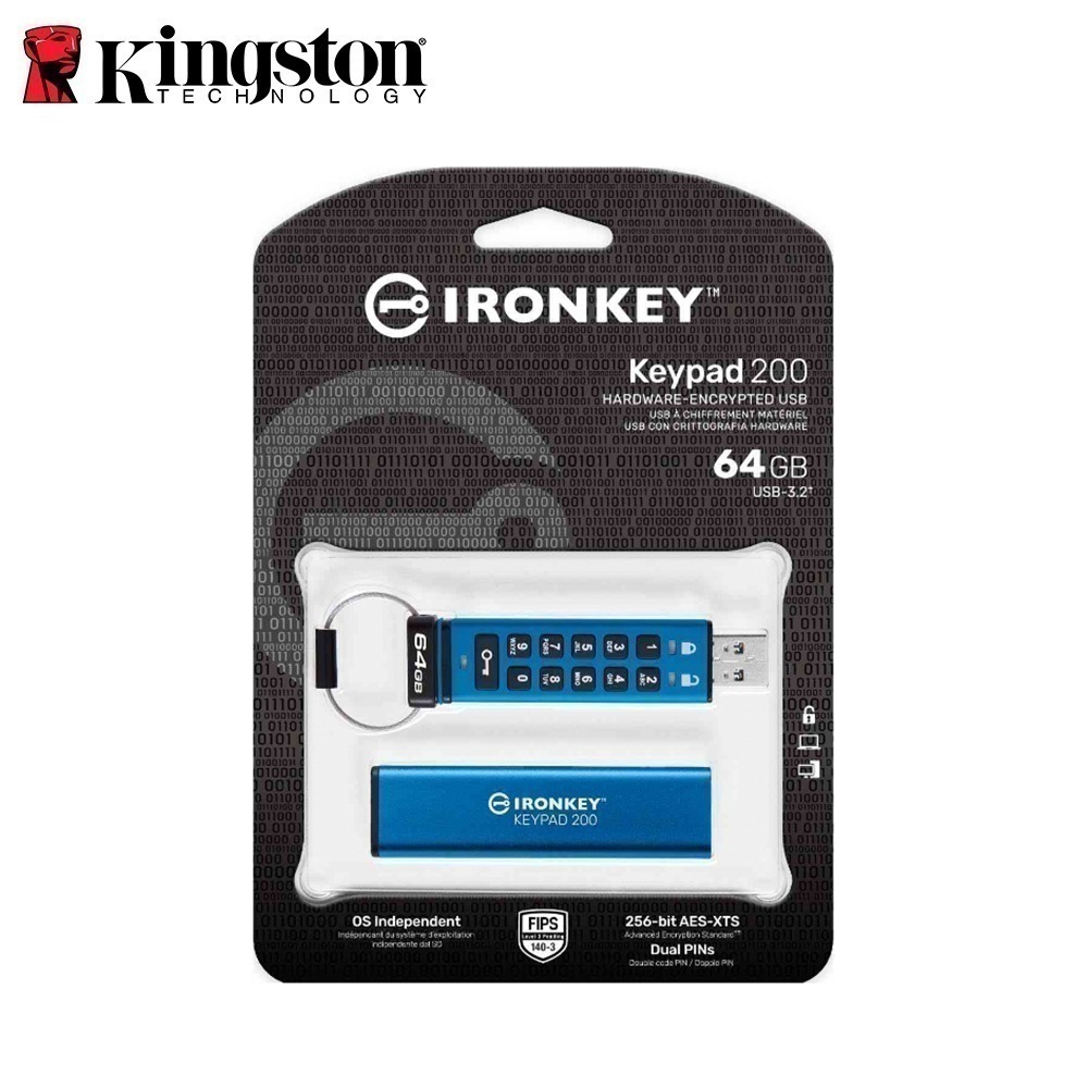 金士頓 IronKey Keypad 200 16G 32G 64G 硬體型加密USB 隨身碟-細節圖6