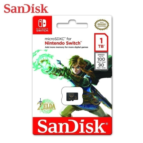 新款 SanDisk 1TB microSDXC A1 UHS-I 任天堂 薩爾達 王國之淚 Switch記憶卡