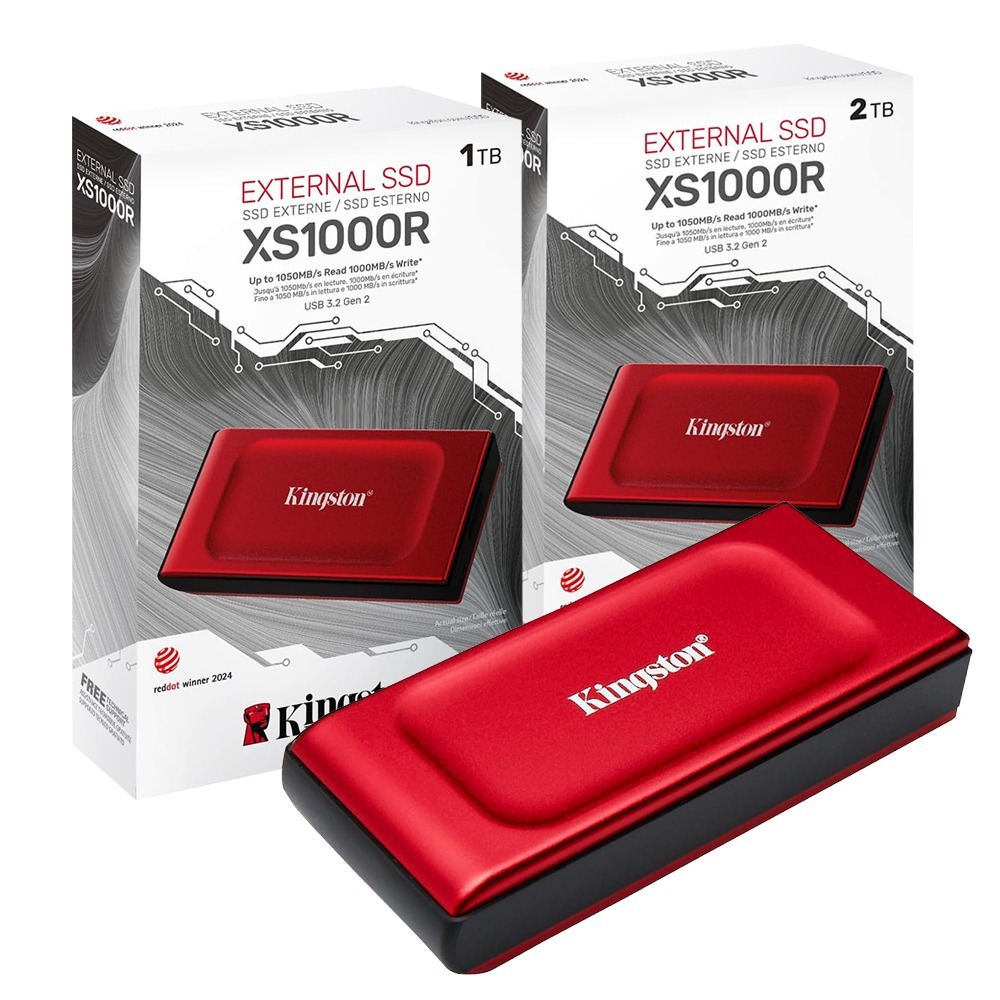 金士頓 XS1000 1TB 2TB USB 3.2 Gen 2 外接式 高速 行動固態硬碟 SSD 黑/星曜紅-細節圖5