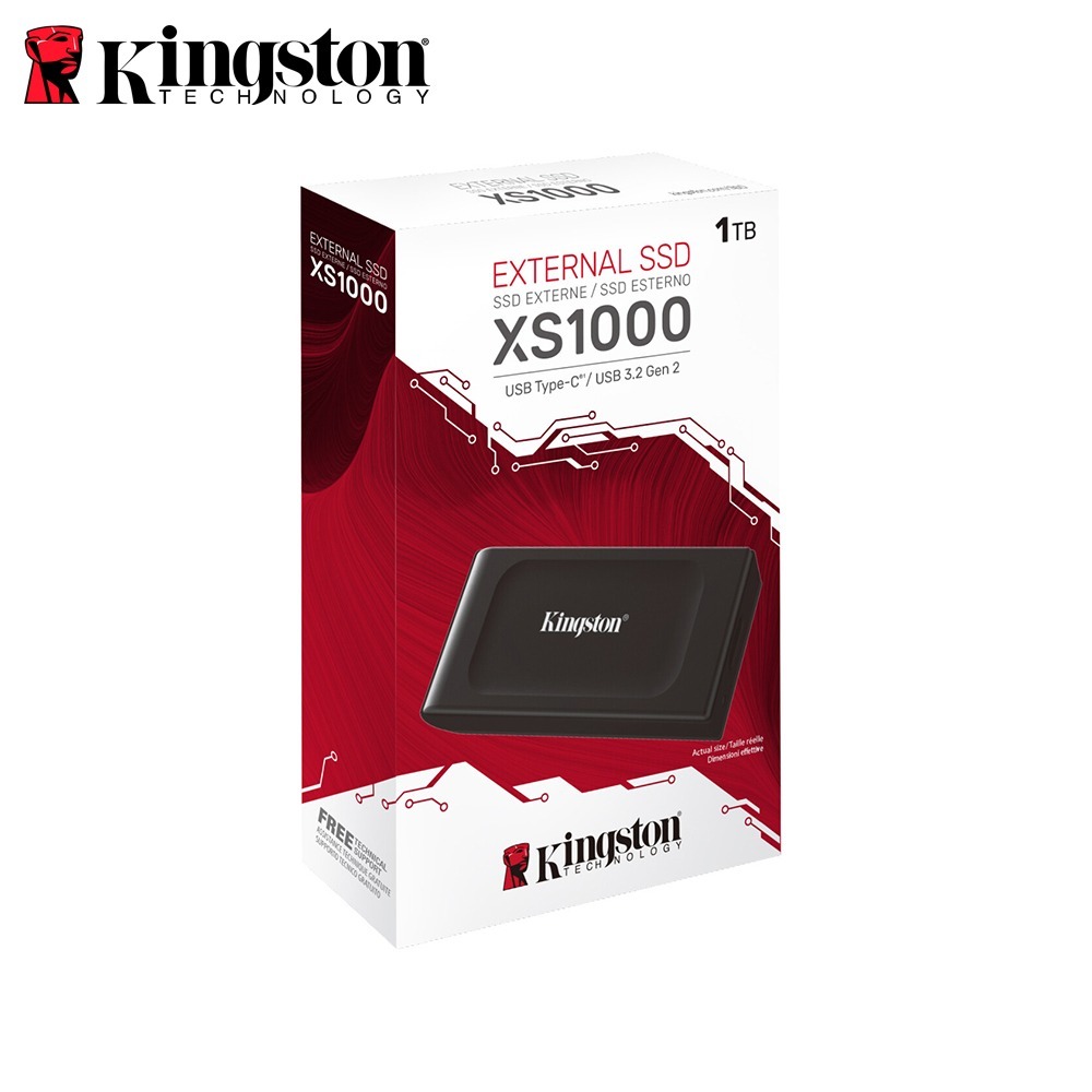 金士頓 XS1000 1TB 2TB USB 3.2 Gen 2 外接式 高速 行動固態硬碟 SSD 黑/星曜紅-細節圖6