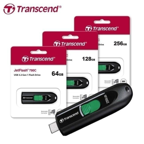 Transcend 創見 JetFlash 790C 64G 128G 256G USB 3.2 Type-C 隨身碟