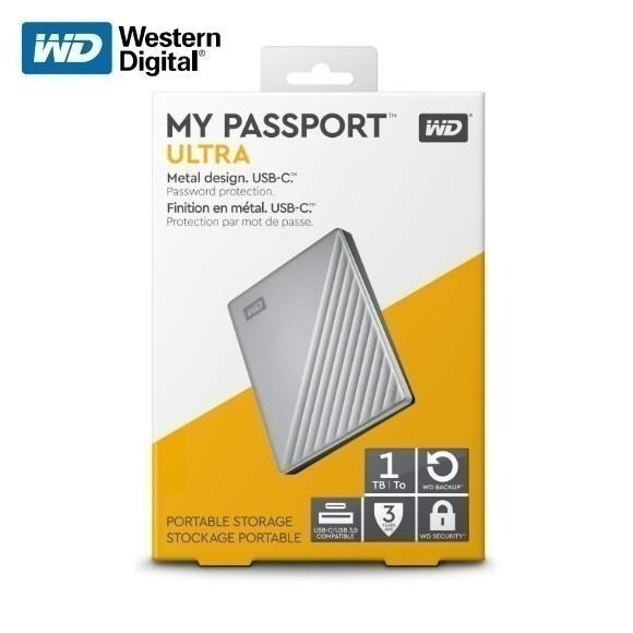 送原廠硬殼包 WD My Passport Ultra 1TB 2TB 4TB 2.5吋 Type-C 行動硬碟 炫光銀-細節圖4