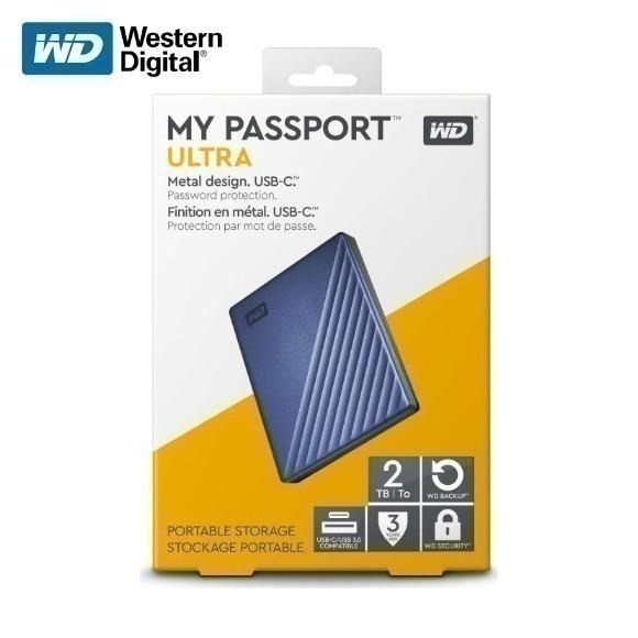 送硬殼包 WD My Passport Ultra 2TB 4TB 5TB 6TB 2.5吋 Type-C 行動硬碟 藍-細節圖3