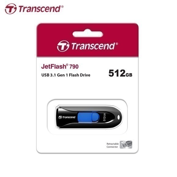 Transcend 創見 JetFlash790 512G USB 3.1 高速 隨身碟 公司貨 JF790-細節圖4