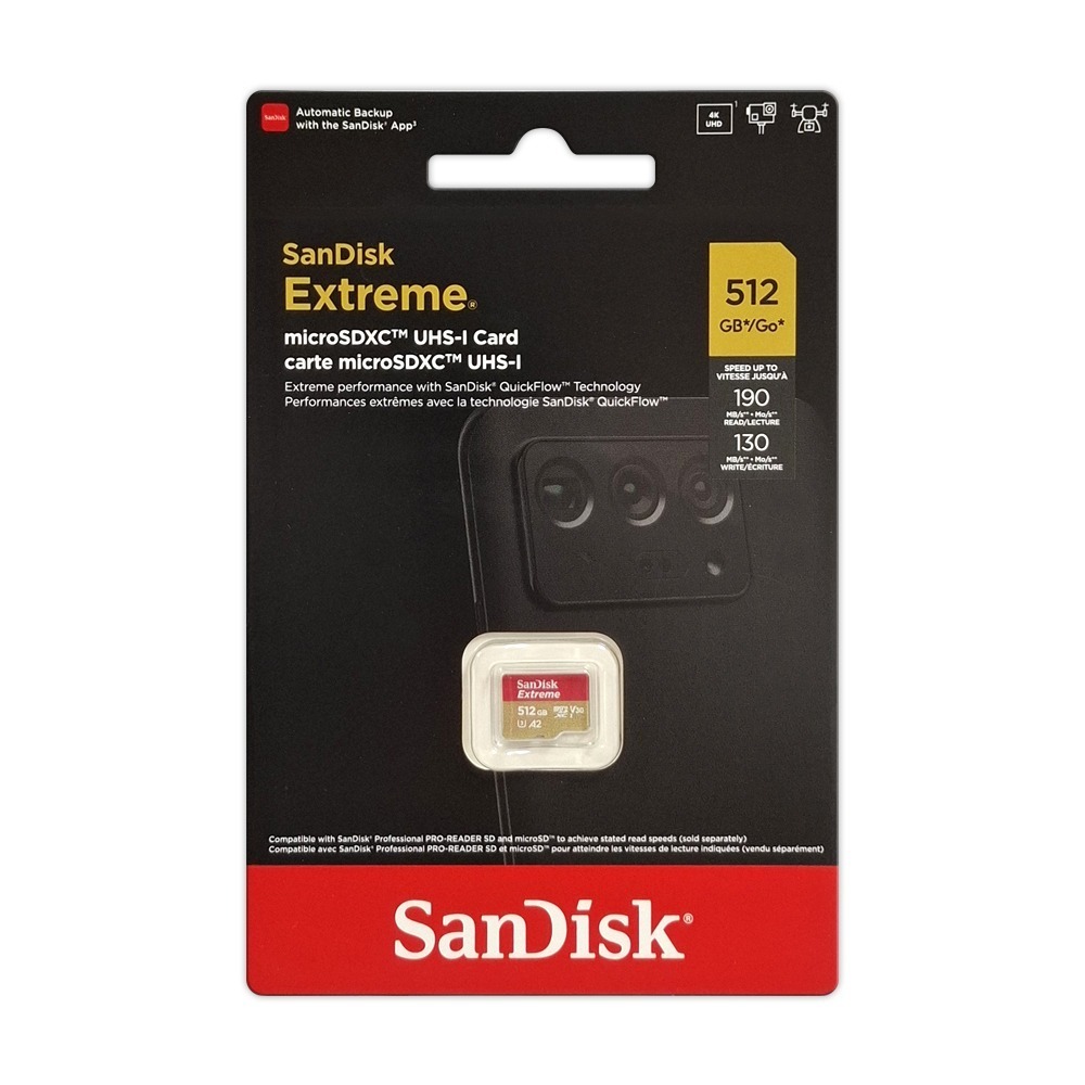 SanDisk Extreme 256G 512G 1TB A2 V30 U3 microSD 記憶卡 Gopro專用-細節圖3