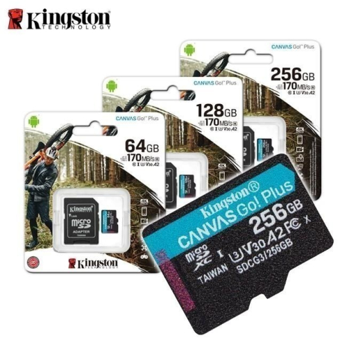 金士頓 Canvas Go Plus 64G 128G 256G microSD U3 A2 高速 記憶卡