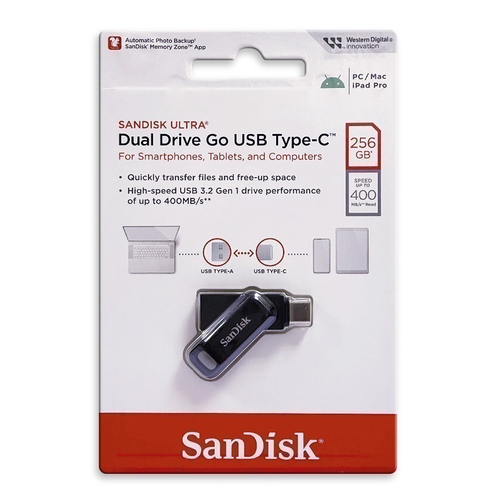 SanDisk Ultra GO 512G 1TB TYPE-C OTG 雙接頭 隨身碟 高速400MB/s 多色可選-細節圖3