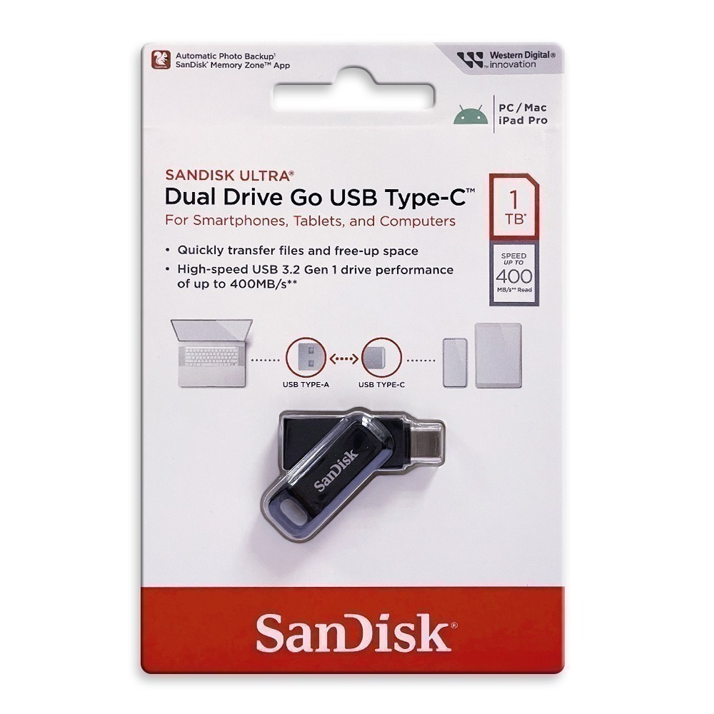 SanDisk Ultra GO 512G 1TB TYPE-C OTG 雙接頭 隨身碟 高速400MB/s 多色可選-細節圖5