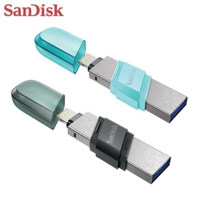 SanDisk iXpand 64G 128G 256G OTG 翻轉 隨身碟 iPhone 適用 鐵灰/湖水綠-細節圖2