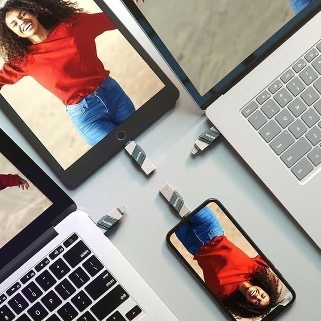 SanDisk iXpand 64G 128G 256G OTG 翻轉 隨身碟 iPhone 適用 鐵灰/湖水綠-細節圖3