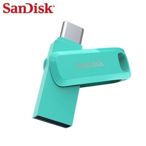 SanDisk Ultra GO 64G 128G 256G Type-C 雙用隨身碟 手機平板適用 OTG 湖水綠