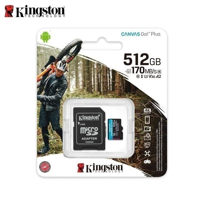 金士頓 Canvas Go! Plus 512G 1TB microSD U3 高速記憶卡 GoPro 空拍機 適用-細節圖5