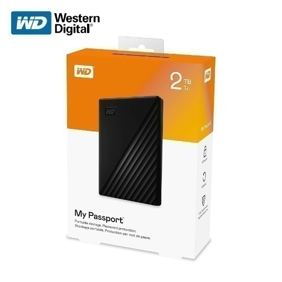 送原廠硬殼包 威騰 WD 2TB My Passport 2.5吋 外接式 行動硬碟 黑/白/藍/紅 代理商公司貨 保固-細節圖2