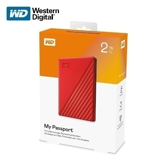 送原廠硬殼包 威騰 WD 2TB My Passport 2.5吋 外接式 行動硬碟 黑/白/藍/紅 代理商公司貨 保固-細節圖5