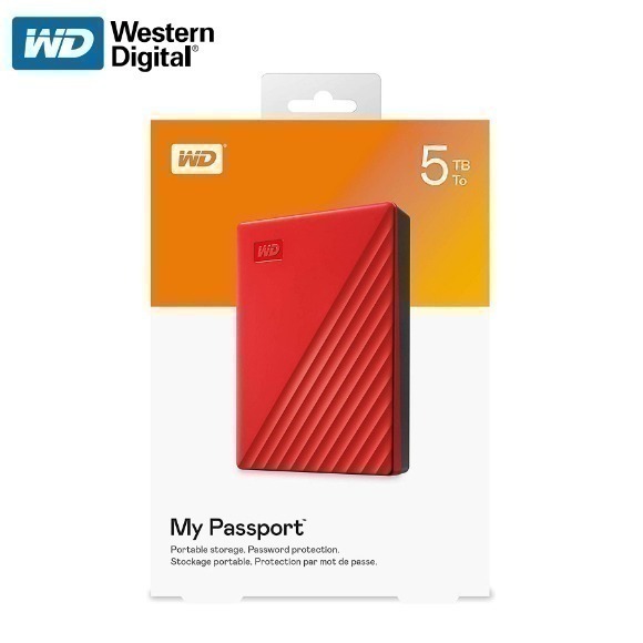 送原廠硬殼包 威騰 WD 5TB My Passport 2.5吋 外接式 行動硬碟 黑/白/藍/紅 代理商公司貨-細節圖5