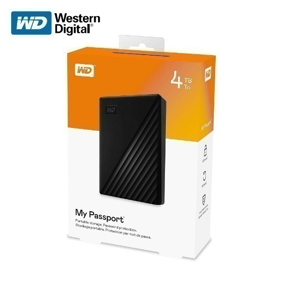 送原廠硬殼包 威騰 WD 4TB My Passport 2.5吋 外接式 行動硬碟 黑/白/藍/紅 代理商公司貨 保固-細節圖2