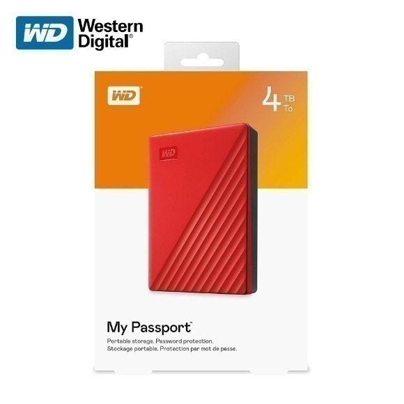 送原廠硬殼包 威騰 WD 4TB My Passport 2.5吋 外接式 行動硬碟 黑/白/藍/紅 代理商公司貨 保固-細節圖5