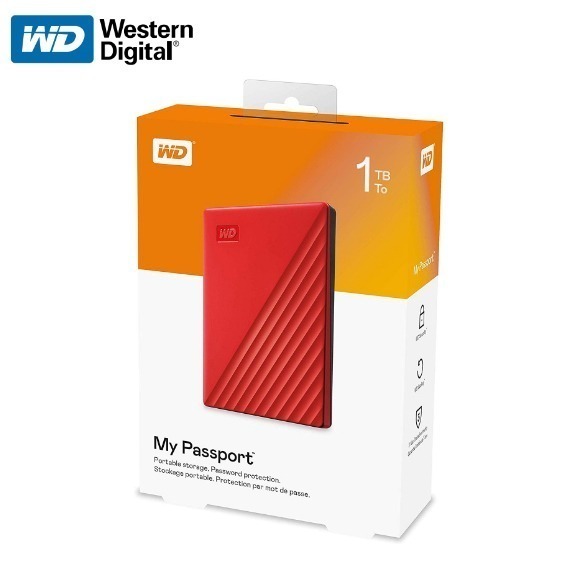 送原廠硬殼包 威騰 WD 1TB My Passport 2.5吋 外接式 行動硬碟 黑/白/藍/紅 代理商公司貨 保固-細節圖5