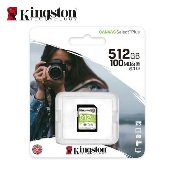 公司貨 金士頓 Kingston Canvas Select Plus SDXC 512GB 相機 記憶卡-細節圖2