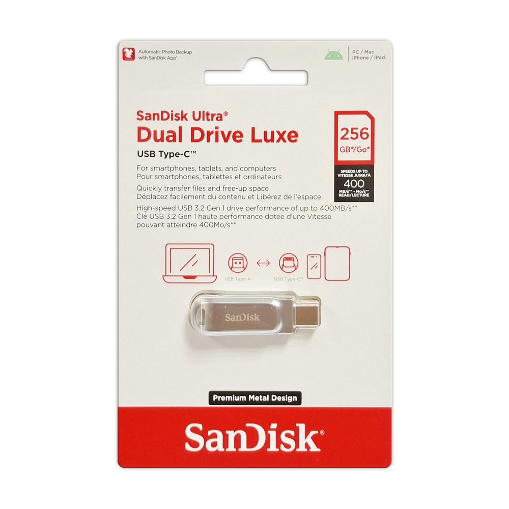 SanDisk Ultra Luxe 256G 512G 1TB USB Type-C OTG 雙用 隨身碟 金屬造型-細節圖7