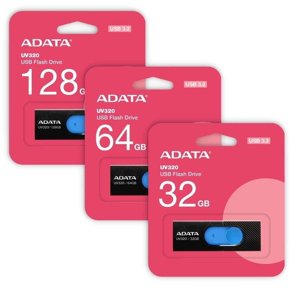 ADATA 威剛 UV320 時尚黑 亮麗白 32G 64G 128G USB 3.2 高速 隨身碟 原廠公司貨-細節圖4