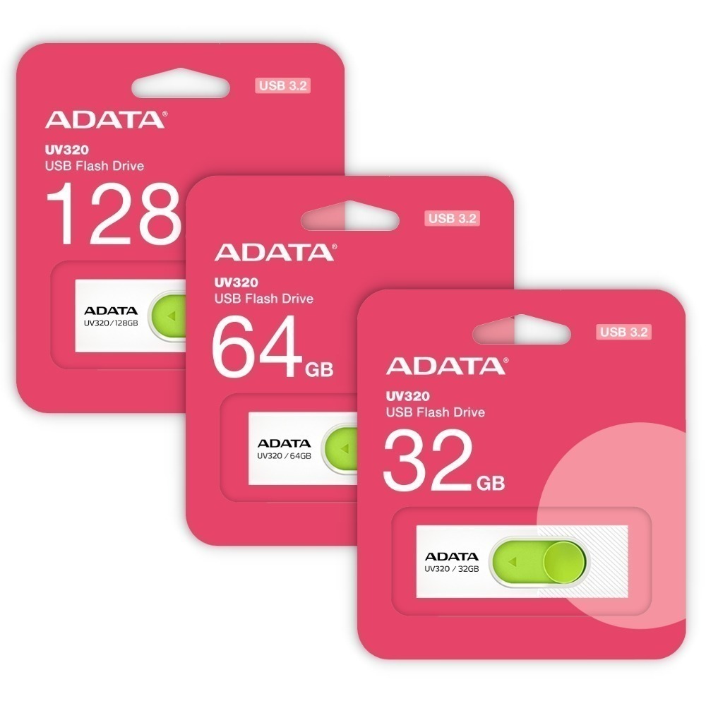 ADATA 威剛 UV320 時尚黑 亮麗白 32G 64G 128G USB 3.2 高速 隨身碟 原廠公司貨-細節圖5