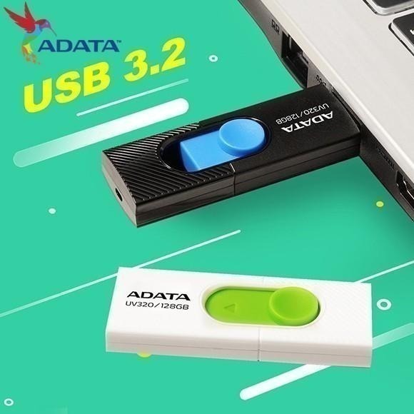 ADATA 威剛 UV320 時尚黑 亮麗白 32G 64G 128G USB 3.2 高速 隨身碟 原廠公司貨-細節圖2