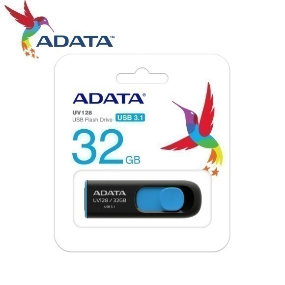 ADATA 威剛 UV128 32G 64G 128G 256G USB 3.2 藍色 高速 隨身碟 原廠公司貨-細節圖2