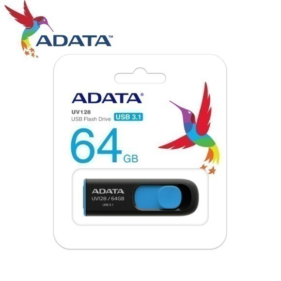 ADATA 威剛 UV128 32G 64G 128G 256G USB 3.2 藍色 高速 隨身碟 原廠公司貨-細節圖3