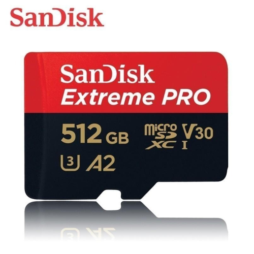 SanDisk 512G Extreme PRO A2 V30 microSD 記憶卡高速200MB