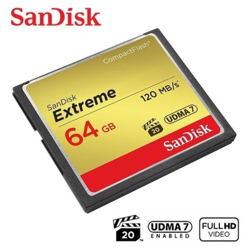 SanDisk Extreme 64GB CF 記憶卡 120M 專業攝影師 錄影師 高速記憶卡