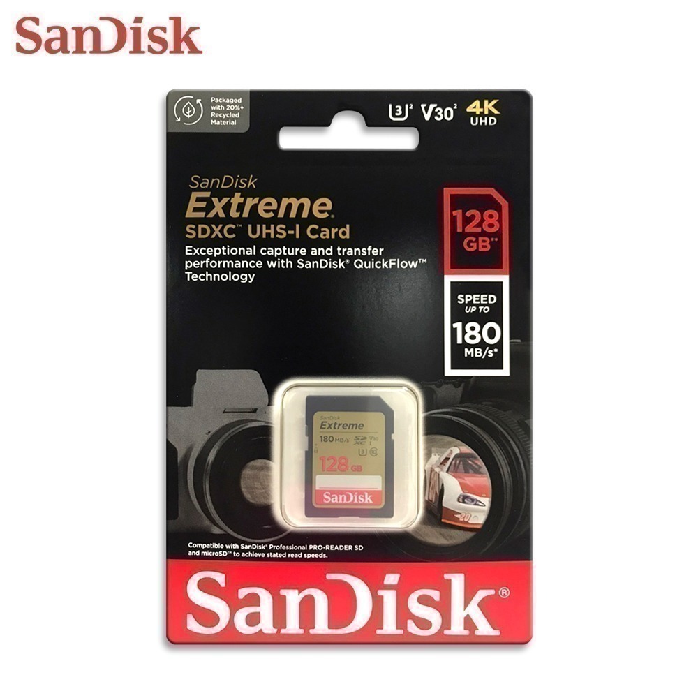 SanDisk Extreme 32G 64G 128G 256G 512G V30 U3 相機專用 SDXC 記憶卡-細節圖5