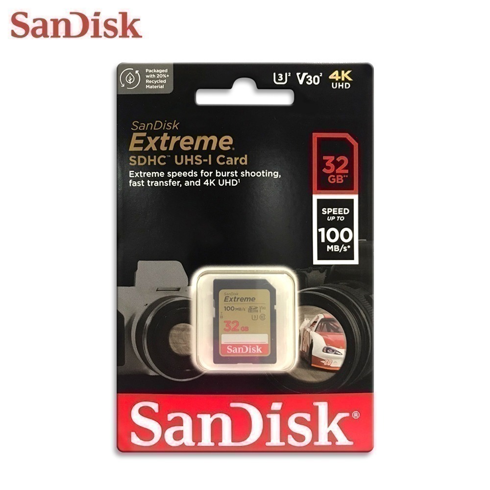 SanDisk Extreme 32G 64G 128G 256G 512G V30 U3 相機專用 SDXC 記憶卡-細節圖3