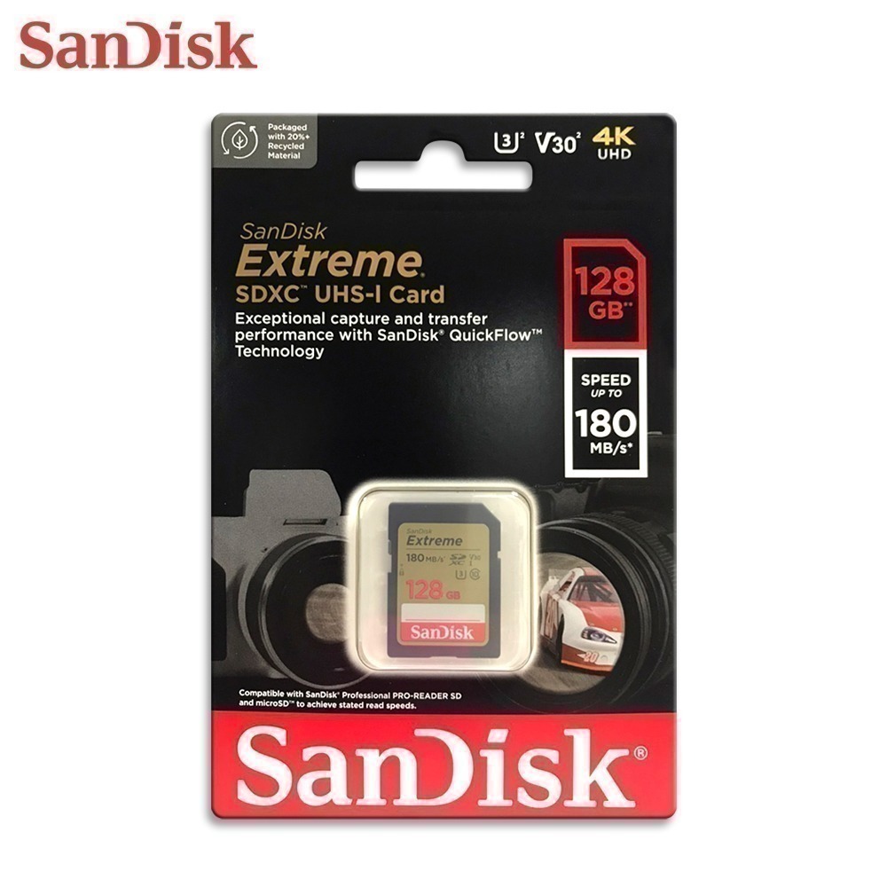 SanDisk Extreme 32G 64G 128G 256G 512G V30 U3 相機專用 SDXC 記憶卡-細節圖5