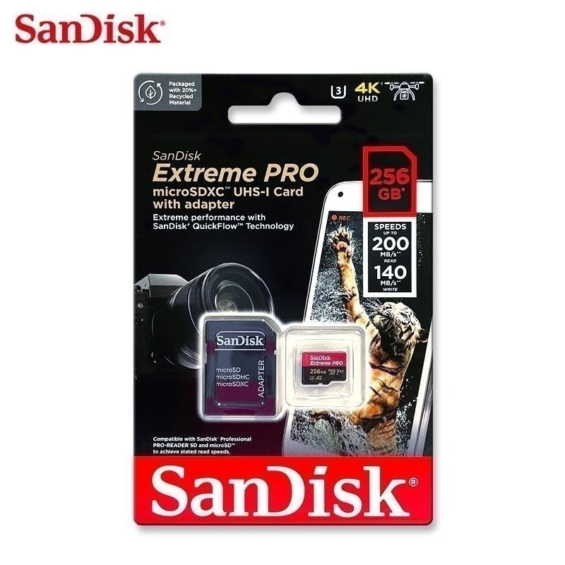 SanDisk 256G Extreme PRO A2 V30 microSD 記憶卡 高速 200MB-細節圖5