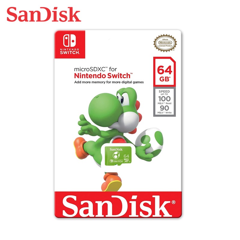 新款 SanDisk 64G microSD UHS-I Switch 專用記憶卡 瑪利歐 耀西-細節圖2