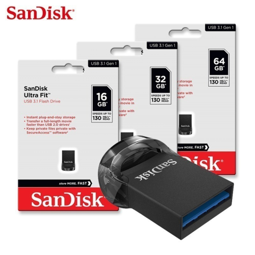 SanDisk Ultra Fit 16G 32G 64G USB 3.1 CZ430 迷你 隨身碟 130MB