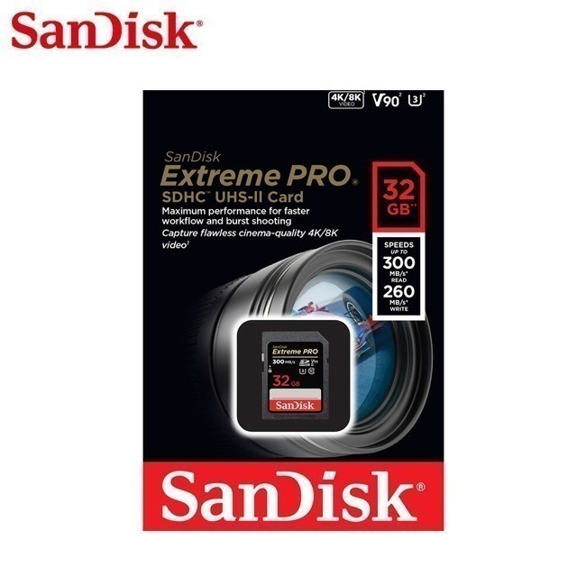 SanDisk 32G 64G 128G 256G Extreme PRO UHS-II U3 專業攝影 高速記憶卡-細節圖2