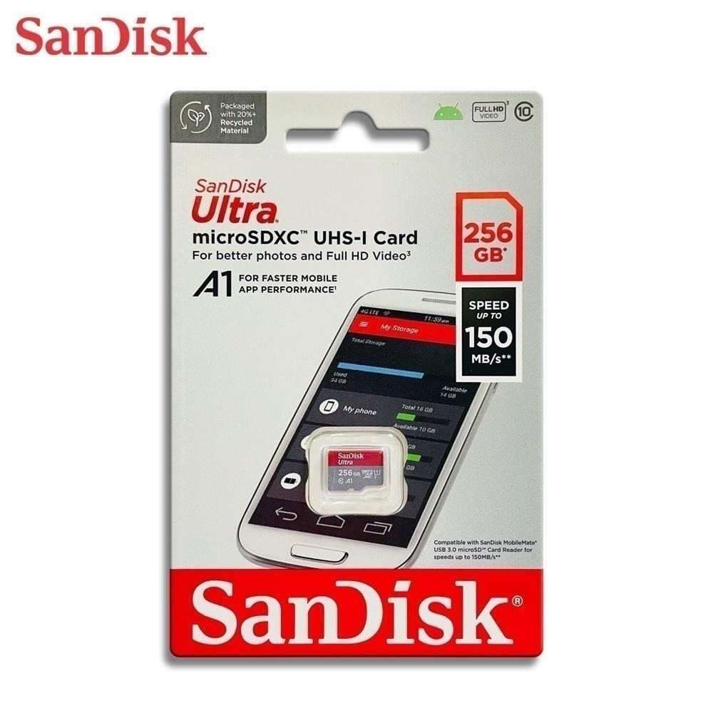 SanDisk ULTRA 256G A1 microSDXC UHS-I 記憶卡 傳輸150MB SWITCH 適用-細節圖5