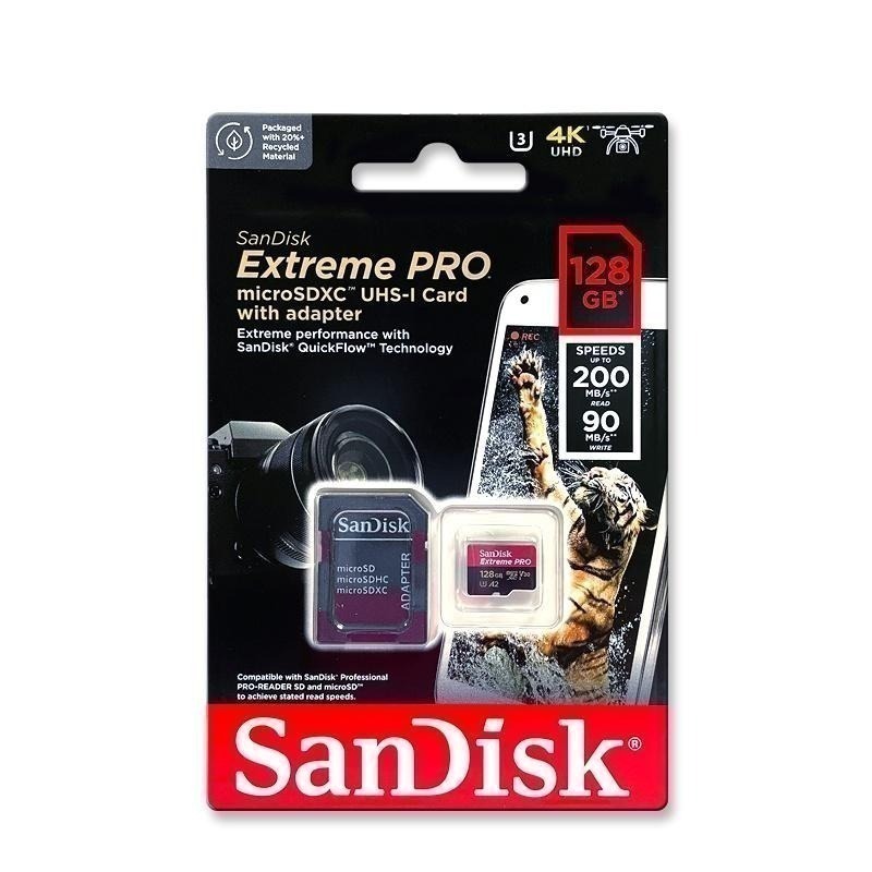 SanDisk 128G Extreme PRO A2 V30 microSD 記憶卡 U3 UHS-I 高速 200M-細節圖2