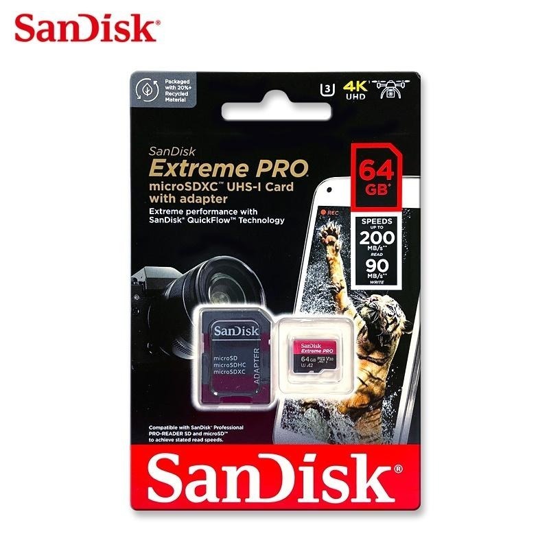 SanDisk 64G Extreme PRO A2 V30 microSDXC U3 UHS-I 200MB 記憶卡-細節圖5