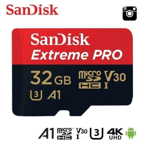 SanDisk 32G Extreme PRO microSD U3 UHS-I 100MB 高速 記憶卡 V30 A1