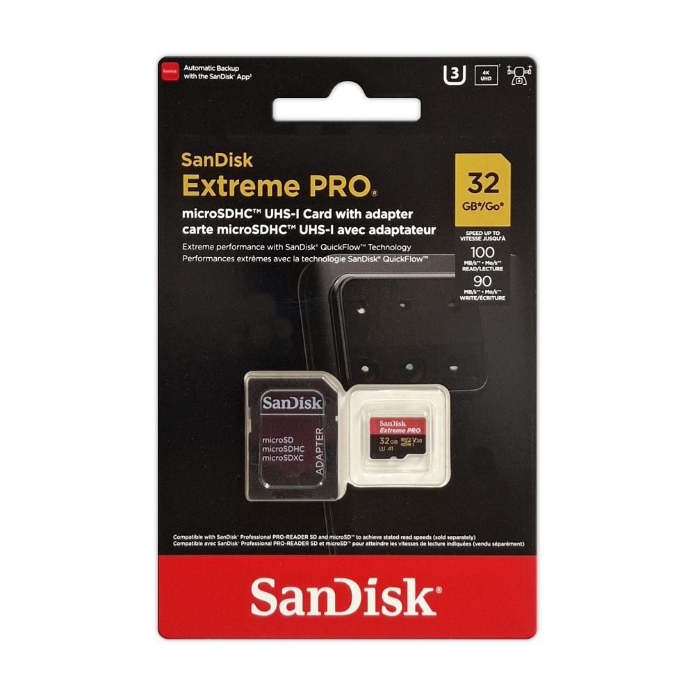 SanDisk 32G Extreme PRO microSD U3 UHS-I 100MB 高速 記憶卡 V30 A1-細節圖3