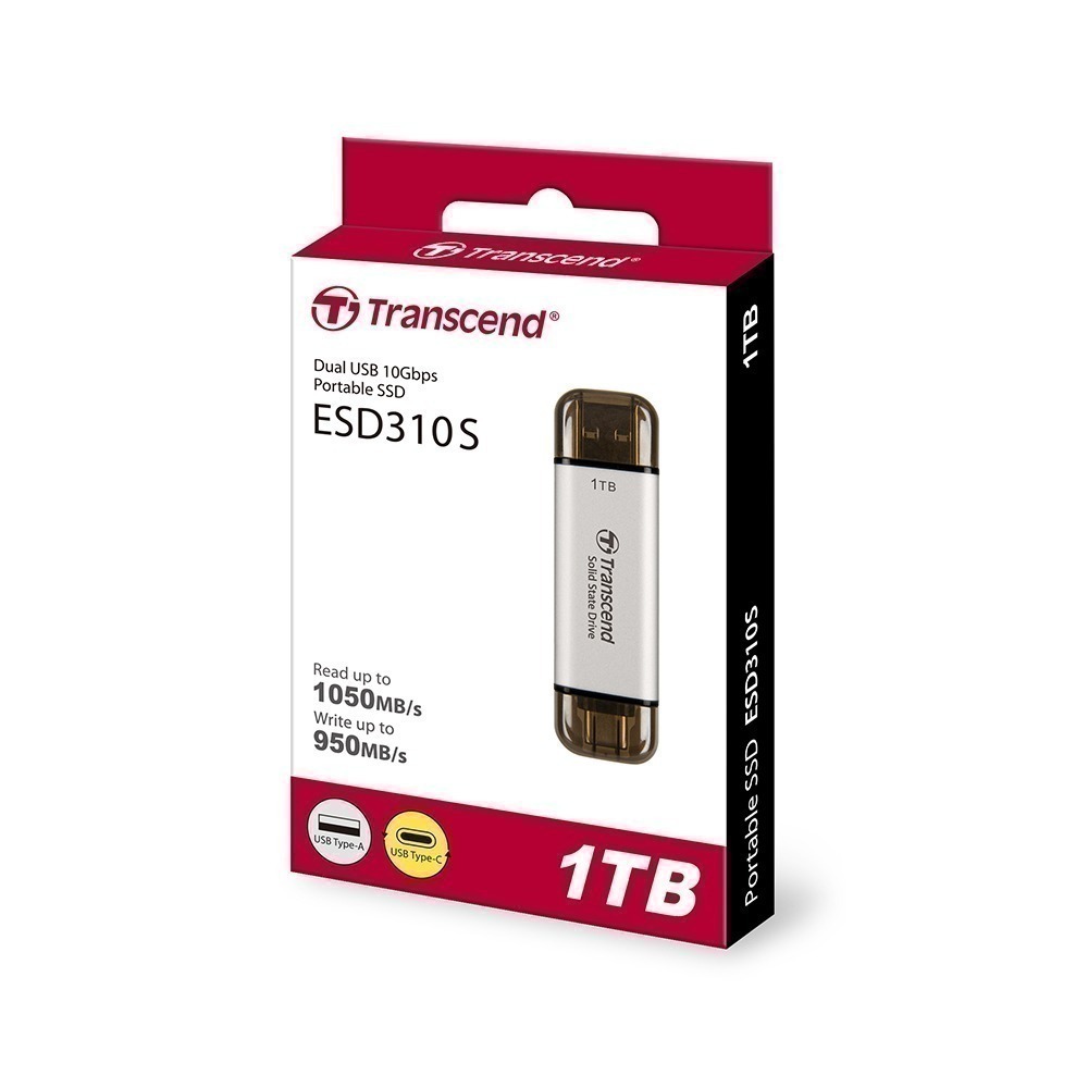 創見 ESD310 512G 1TB 2TB SSD 高速 行動固態硬碟 USB 3.1 Type-C 銀色-細節圖3