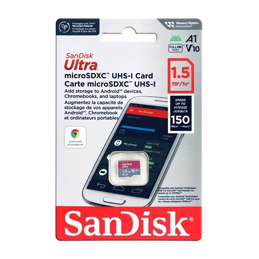 SanDisk Ultra 1.5TB microSD 記憶卡 A1 UHS-I 傳輸150MB 手機 switch適用-細節圖3