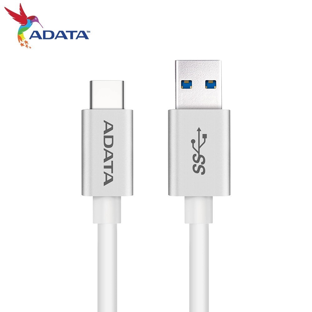 ADATA 威剛 USB-A 3.2 Gen 1 to TYPE-C 充電線 傳輸線 USB-C 100cm 銀色-細節圖2